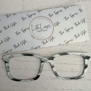 Metal Grey Black White Cloud print Topper for Kirby